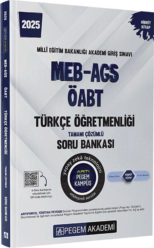 2025 MEB-AGS-ÖABT Türkçe Öğretmenliği Tamamı Çözümlü Soru Bankası - Komisyon kitap kapağı