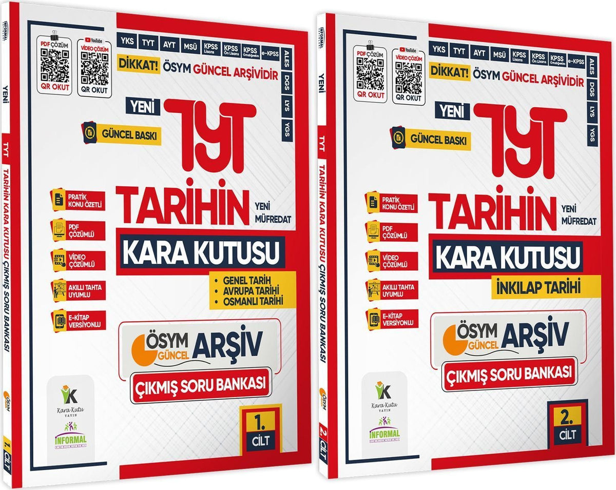 2025 TYT Tarihin Kara Kutusu ÖSYM Çıkmış Soru Bankası 2li MODÜLER SET Konu Özetli Video/PDF Çözümlü kitap kapağı
