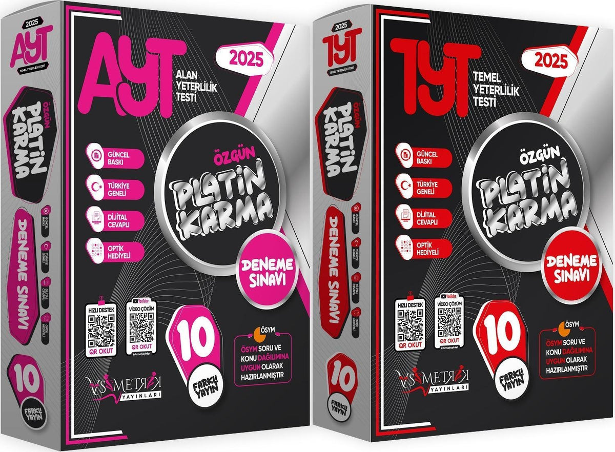 2025 YKS TYT-AYT Platin Karma Yayınlar Kurumsal 20li (10+10) Paket Deneme Sınavı Türkiye Geneli kitap kapağı