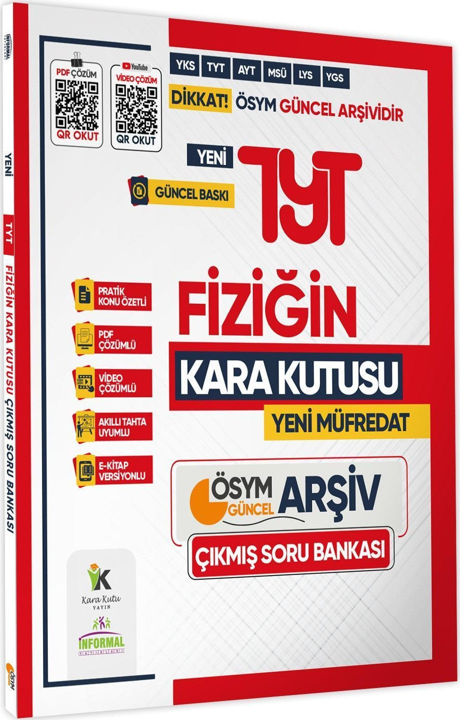 2025 YKS-TYT FİZİK Kara Kutu ÖSYM Soru Havuzu Bankası Konu Özetli Video/PDF Çözümlü kitap kapağı