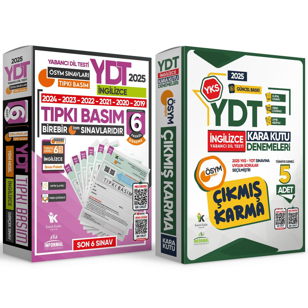 2025 YKS YDT İNGİLİZCE ÖSYM Çıkmış Soru 6lı Tıpkı Basım ve 5li Çıkmış Karma Deneme Seti TG Çözümlü kitap kapağı