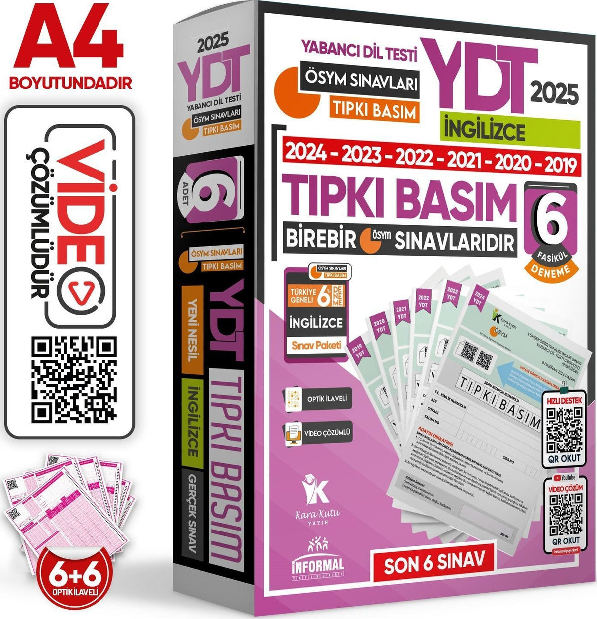 2025 YKS YDT İngilizce ÖSYM Çıkmış Soru Tıpkı Basım 6lı Deneme Paketi Türkiye Geneli Video Çözümlü kitap kapağı