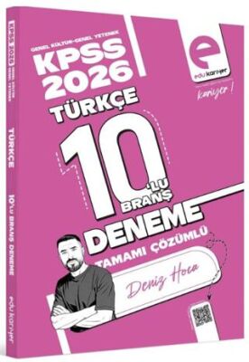 Deniz Hoca 2026 KPSS Türkçe 10 lu Branş Deneme Edu Kariyer - Deniz Bozkurt kitap kapağı