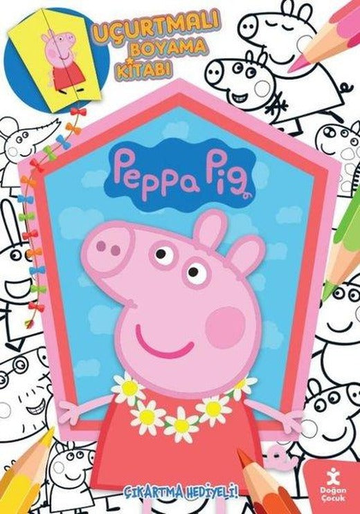 Peppa Pig - Uçurtmalı Boyama Kitabı - Çıkartma Hediyeli! | Doğan Çocuk (İnce Kapak)