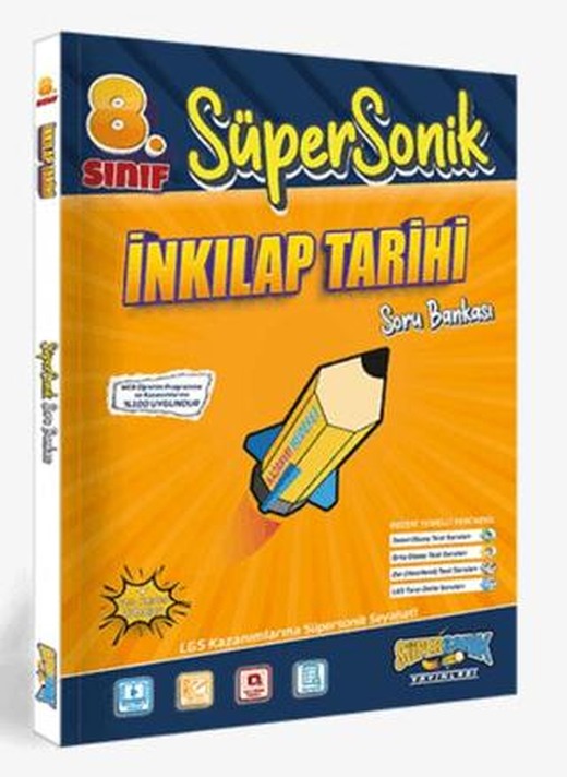 8. Sınıf T.C. İnkılap Tarihi ve Atatürkçülük Soru Bankası | Süpersonik Yayınları (Ciltsiz)