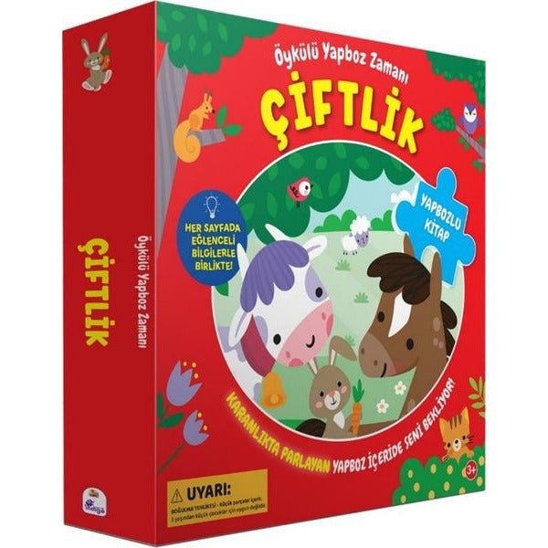 Çiftlik - Öykülü Yapboz Zamanı | İndigo Çocuk (Ciltli)