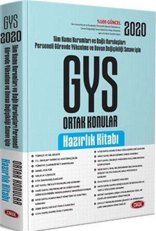 Türkiye Kamu Kurumları ve Bağlı Kuruluşları Personeli GYS ve Unvan Değişikliği Ortak Konular Konu Anlatımlı