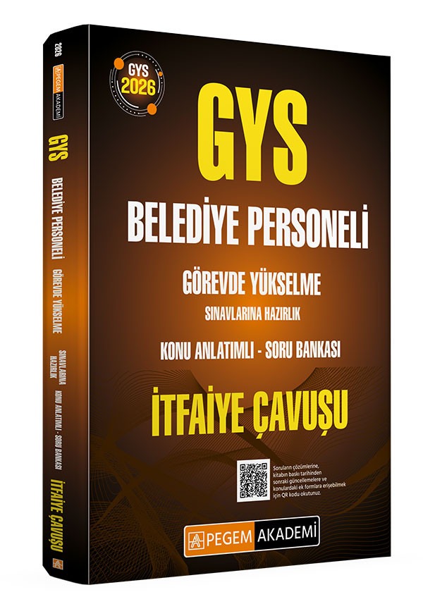 2026 GYS Belediye Personeli Görevde Yükselme Sınavlarına Hazırlık Konu Anlatımlı Soru Bankası İtfaiye Çavuşu | Pegem Akademi Yayıncılık (Ciltsiz)