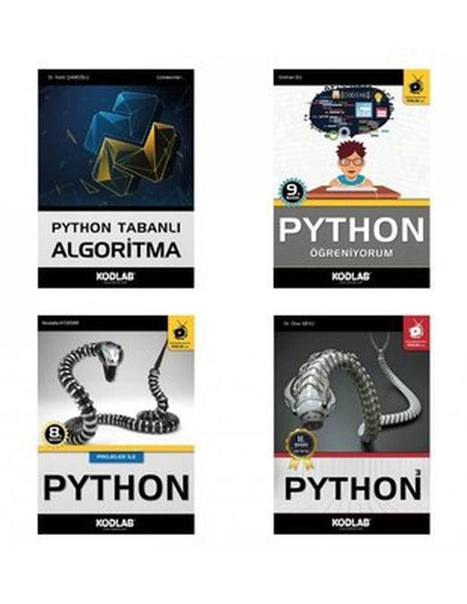 Python Öğreniyorum Seti - 4 Kitap Takım | Kodlab (İnce Kapak)