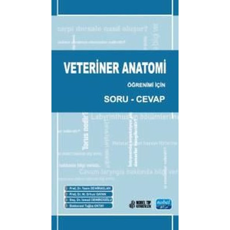 Veteriner Anatomi Öğrenimi İçin Soru-Cevap | Nobel Akademik Yayıncılık (İnce Kapak)