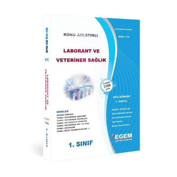 1. Sınıf 1. Yarıyıl Laborant ve Veteriner Sağlık Hedef Sorular Kod 114