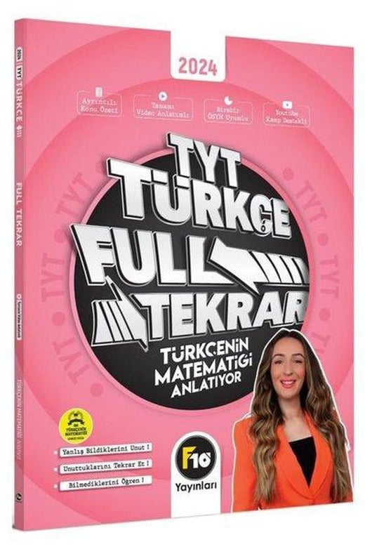 Gamze Hoca Türkçenin Matematiği TYT Türkçe Full Tekrar Video Ders Kitabı | F10 Yayınları (İnce Kapak)