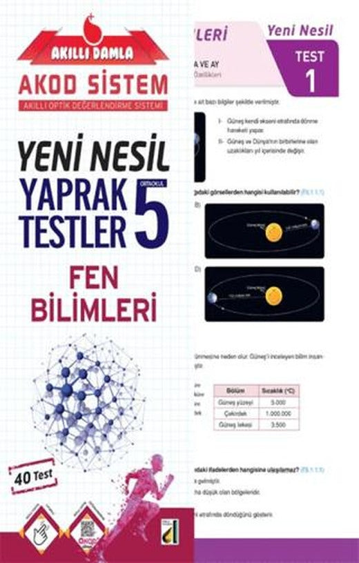 Akıllı Damla Fen Bilimleri Yeni Nesil Yaprak Testler - 5. Sınıf