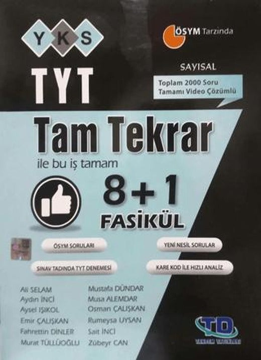 TYT Sayısal Tam Tekrar 8+1 Fasikül