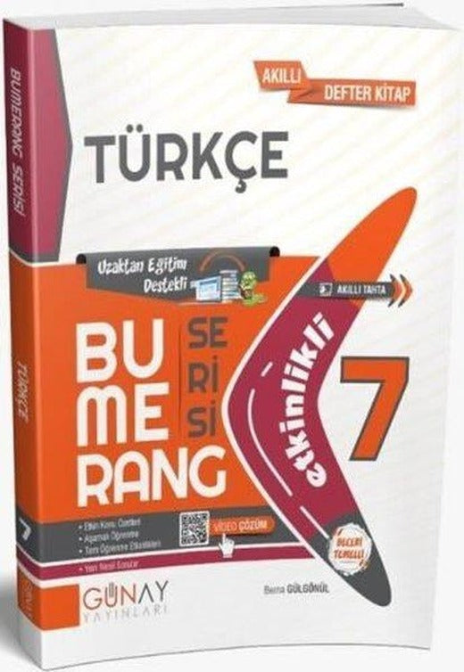 7.Sınıf Bumerang Etkinlikli Türkçe | Günay Yayıncılık (İnce Kapak)