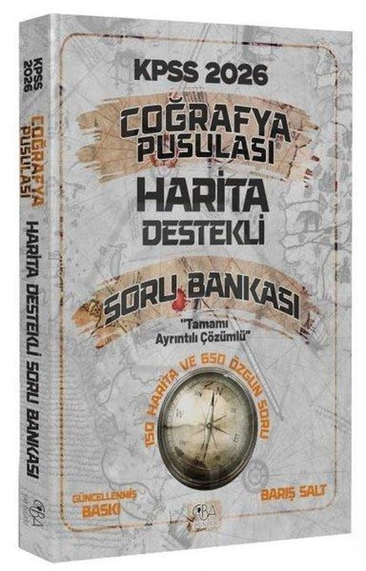2026 KPSS Coğrafya Pusulası Harita Destekli Soru Bankası Çözümlü | CBA Yayınları (İnce Kapak)