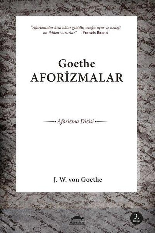 Goethe - Aforizmalar | Maya Kitap (İnce Kapak)