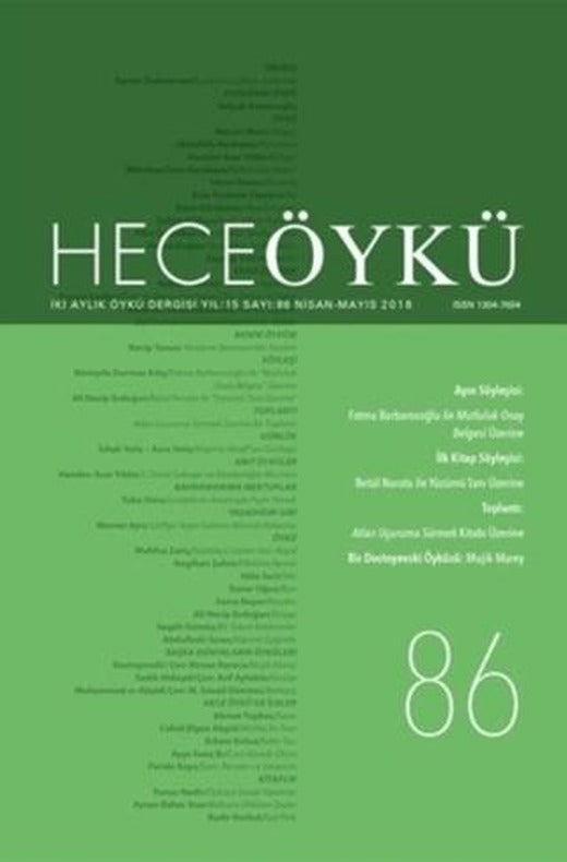 Hece Öykü Dergisi Yıl: 15 Sayı: 86 (Nisan-Mayıs 2018) | Hece Dergisi (Ciltsiz)