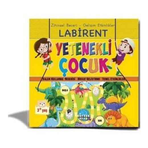 Zihinsel Beceri Gelişim Etkinlikleri Labirent Yetenekli Çocuk 3 | Safkan Kids (Ciltsiz)