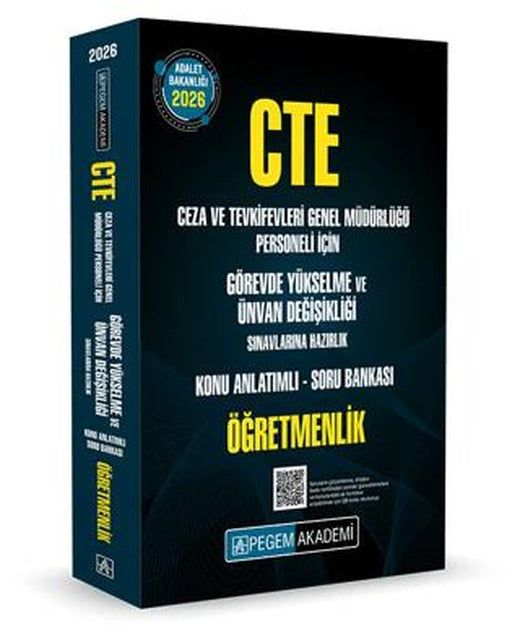 2026 GYS CTE Adalet Bakanlığı Ceza ve Tevkifevleri Genel Müdürlüğü Görevde Yükselme ve Ünvan Değişikliği Sınavlarına Hazırlık Konu Anlatımlı Soru Bankası Öğretmenlik | Pegem Akademi Yayıncılık (Ciltsiz)