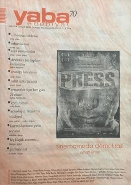 Yaba Edebiyat Dergisi Sayı: 70 | Yaba Dergisi Yayınları (Ciltsiz)