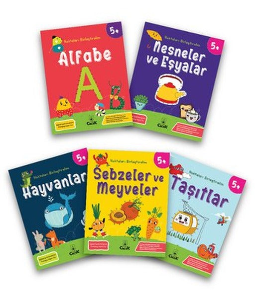 5 Yaş Noktaları Birleştirelim Serisi Seti - 5 Kitap Takım | Floki Çocuk (İnce Kapak)