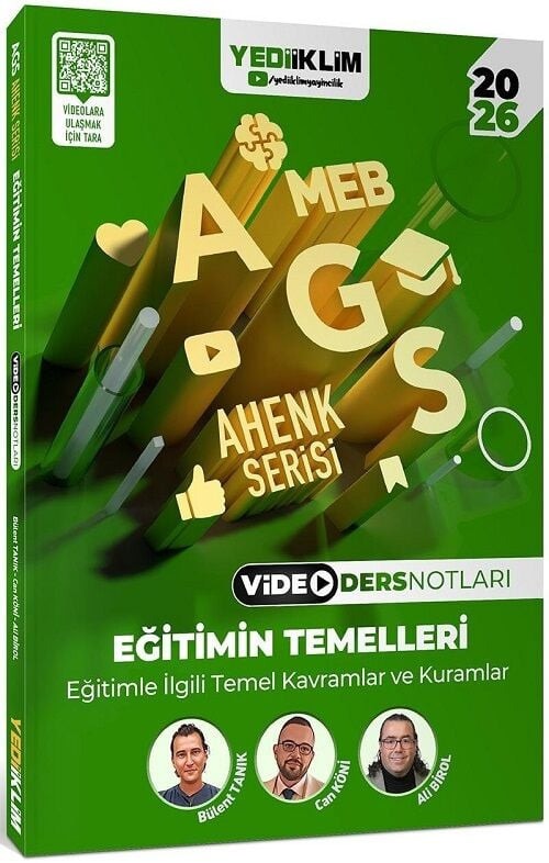 2026 MEB AGS Ahenk Serisi Eğitimin Temelleri Eğitimle İlgili Temel Kavramlar ve Kuramlar Video Ders | Yediiklim Yayınları (İnce Kapak)