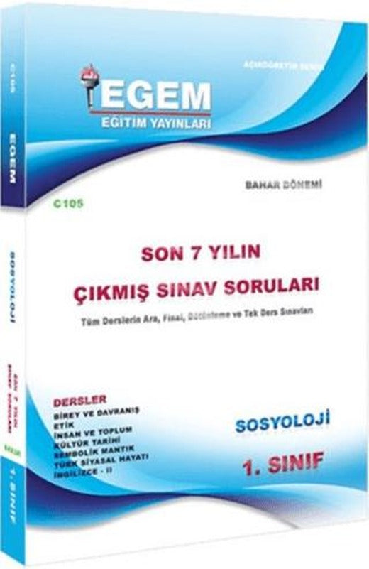 1. Sınıf Sosyoloji (Bahar Dönemi) Çıkmış Sınav Soruları (2. Yarıyıl)