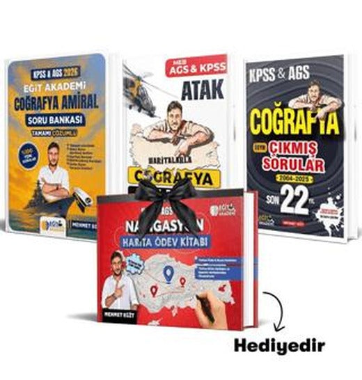 KPSS - AGS Coğrafya Tamamı Çözümlü Soru Bankası Seti | Eğit Akademi (Ciltsiz)