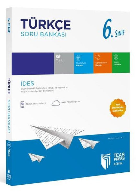 6.Sınıf İDES Türkçe Soru Bankası | Teas Press Eğitim (İnce Kapak)