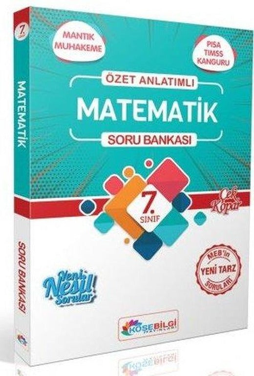7. Sınıf Matematik Özet Bilgili Soru Bankası | Köşebilgi Yayınları (İnce Kapak)
