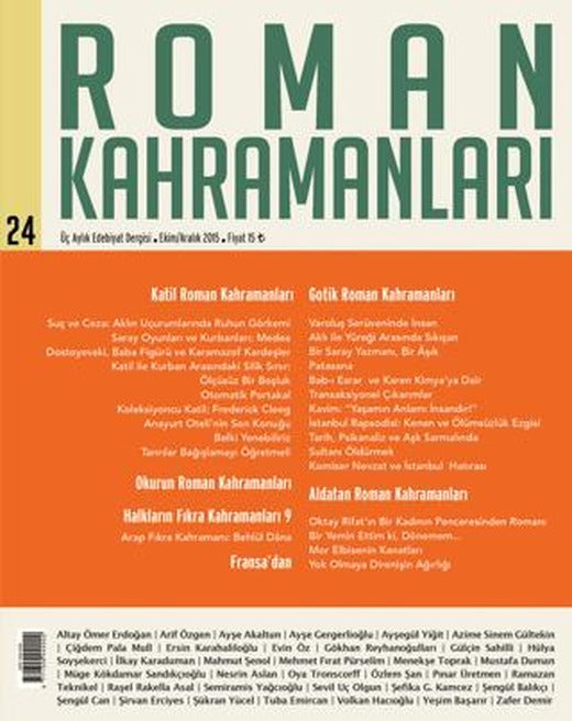 Roman Kahramanları Sayı: 24 Ekim-Aralık 2015 | Roman Kahramanları Dergisi (Ciltsiz)