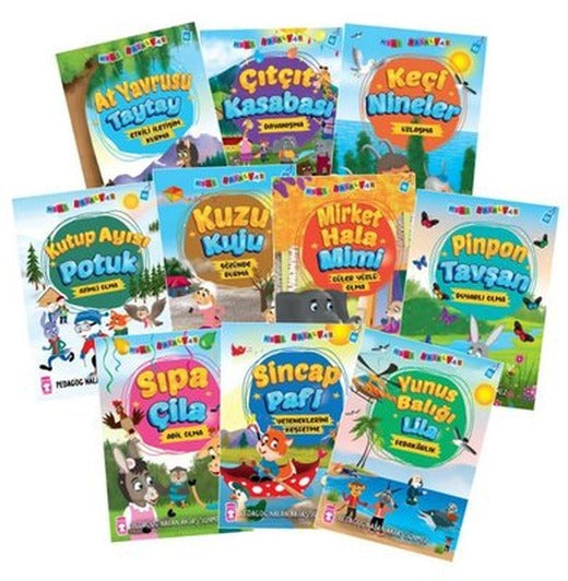 Mini Masallar 5 Seti - 10 Kitap Takım | Timaş Çocuk (İnce Kapak)