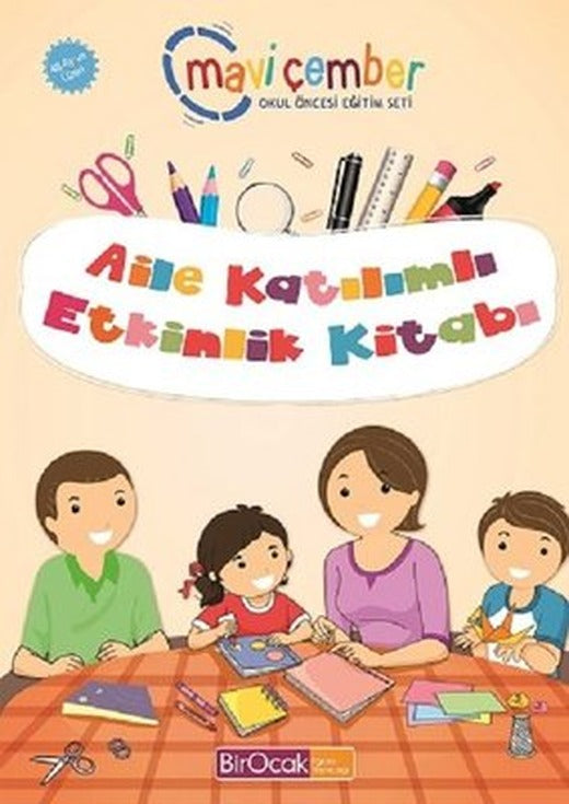 Aile Katılımlı Etkinlik Kitabı-48 Ay ve Üzeri Mavi Çember Okul Öncesi Eğitim Seti | Bir Ocak Yayınları