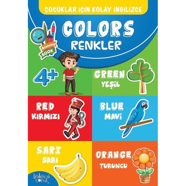 Colors-Çocuklar İçin Kolay İngilizce | Koloni Çocuk Yayınları (İnce Kapak)
