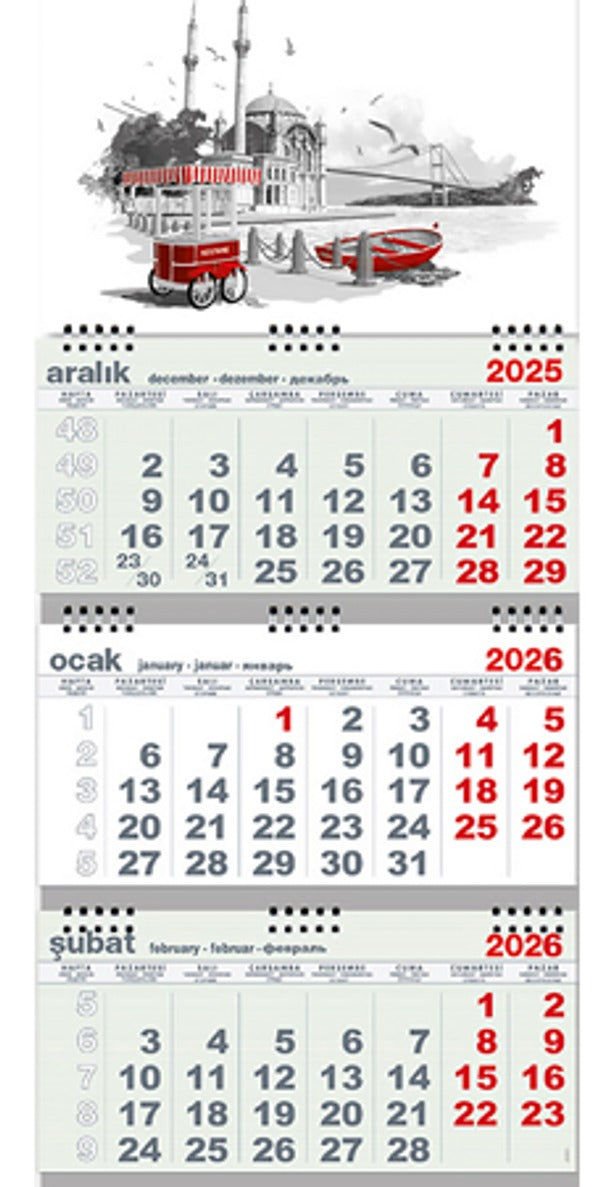 2026 Gemici Takvim - Ortaköy | Halk Kitabevi (Ciltsiz)