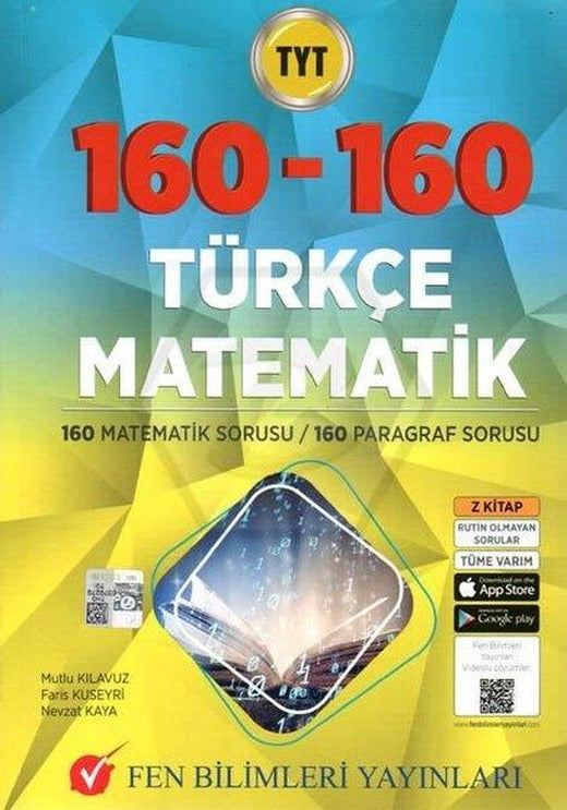 TYT 160 Matematik - 160 Türkçe Soru Bankası | Fen Bilimleri Yayınları (İnce Kapak)