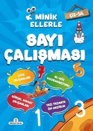 Çiz - Sil Minik Ellerle Sayı Çalışması (Kalem Hediyeli) | Atlı Karınca Yayınları (Ciltsiz)  - Resim 1