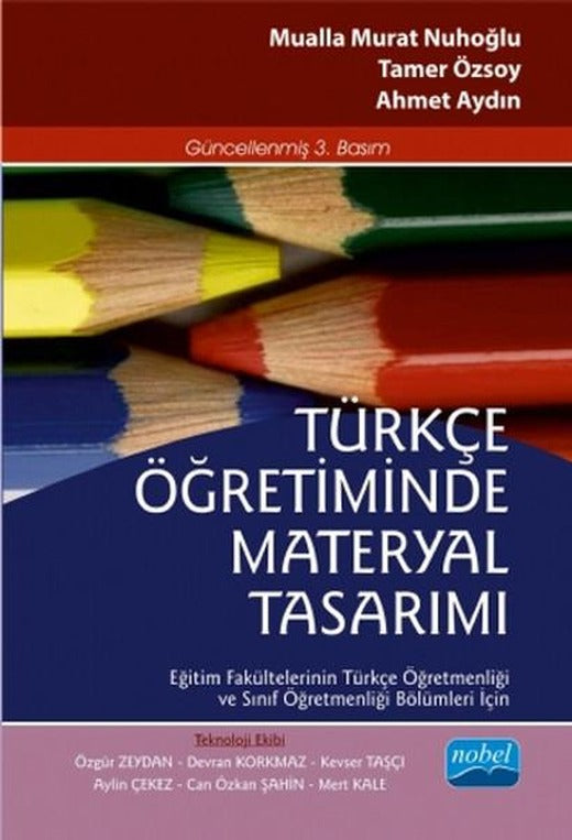 Türkçe Öğretiminde Materyal Tasarımı | Nobel Akademik Yayıncılık (İnce Kapak)