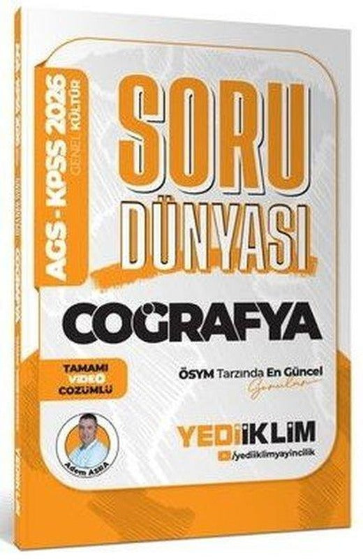 2026 KPSS - AGS Coğrafya Tamamı Video Çözümlü Soru Dünyası | Yediiklim Yayınları (İnce Kapak)