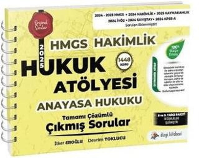 HMGS Hakimlik Anayasa Hukuku Hukuk Atölyesi Çıkmış Sorular | Dizgi Kitap (Ciltsiz)