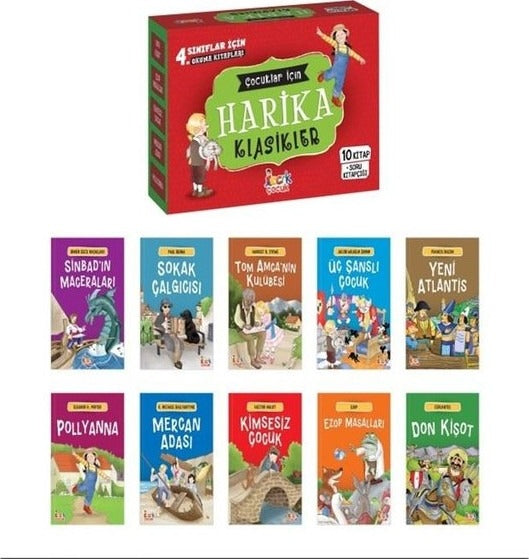 Çocuklar için Harika Klasikler Set+Soru Kitapçığı - 10 Kitap Takım | Bıcırık Yayınları (İnce Kapak)