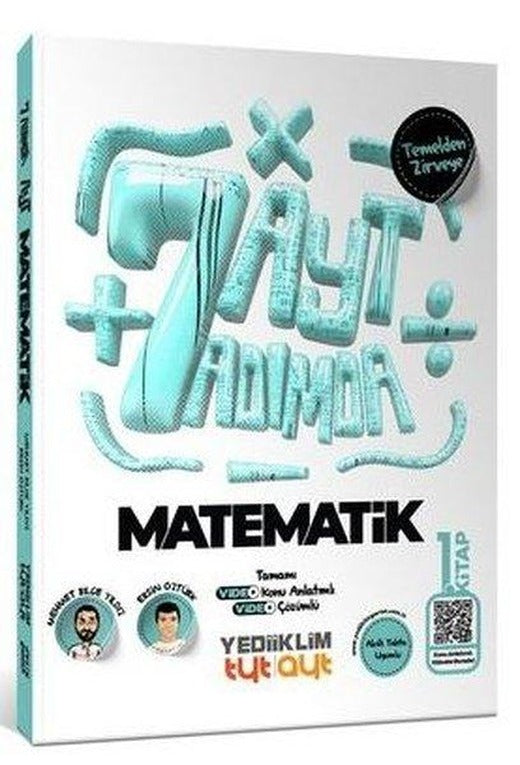 AYT Yedi Adımda Temelden Zirveye Matematik Tamamı Video Konu Anlatımlı ve Tamamı Video Çözümlü 1. Ki | Yediiklim Yayınları (İnce Kapak)