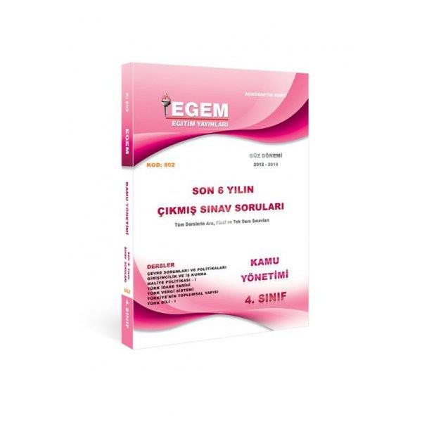 Kamu Yönetimi 4. Sınıf Güz Dönemi Çıkmış Sorular
