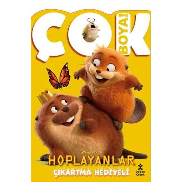 Disney Pixar Hoplayanlar-Çok Boya! Çıkartmalı Dev Boyama Kitabı | Doğan Çocuk (İnce Kapak)