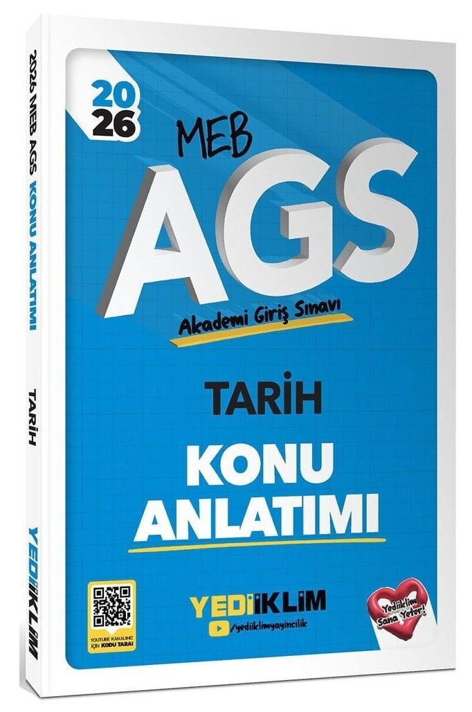 2026 MEB AGS Tarih Konu Anlatımı | Yediiklim Yayınları (İnce Kapak)