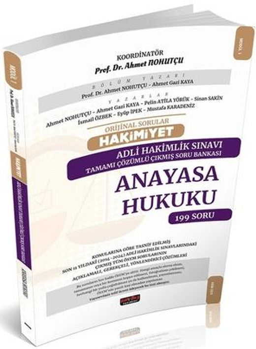 HAKİMİYET Adli Hakimlik Anayasa Hukuku Çıkmış Soru Bankası | Savaş Yayınevi (Ciltsiz)