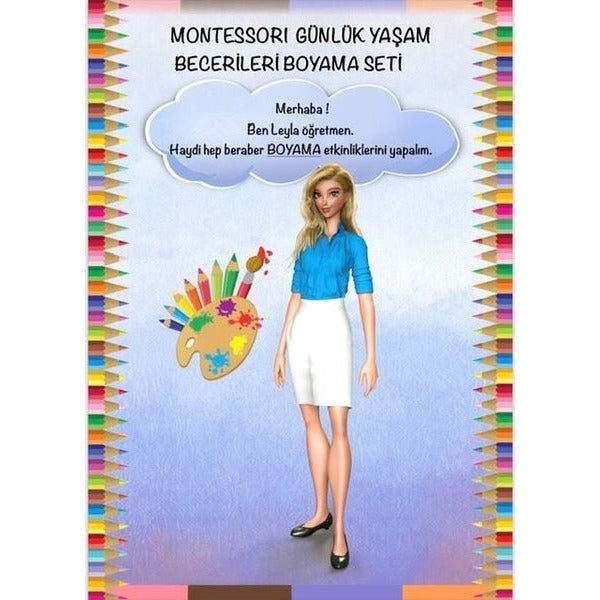 Montessori Günlük Yaşam Becerileri Boyama Seti | Yazarın Kendi Yayını (İnce Kapak)