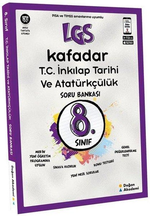 8.Sınıf LGS Kafadar T.C. İnkılap Tarihi ve Atatürkçülük Soru Bankası | Doğan Akademi (İnce Kapak)