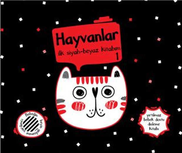 Yırtılmaz Kitap: Hayvanlar 1 İlk Siyah-Beyaz Kitabım | Megakids Yayıncılık (Ciltsiz)